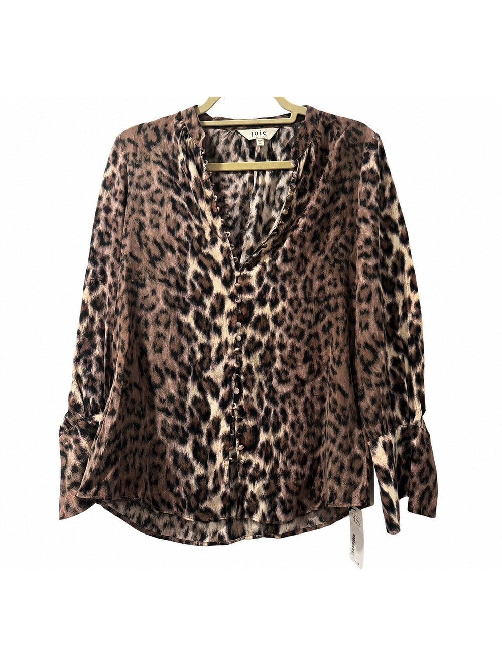 Joie 100% Silk Cheetah Print Top XS